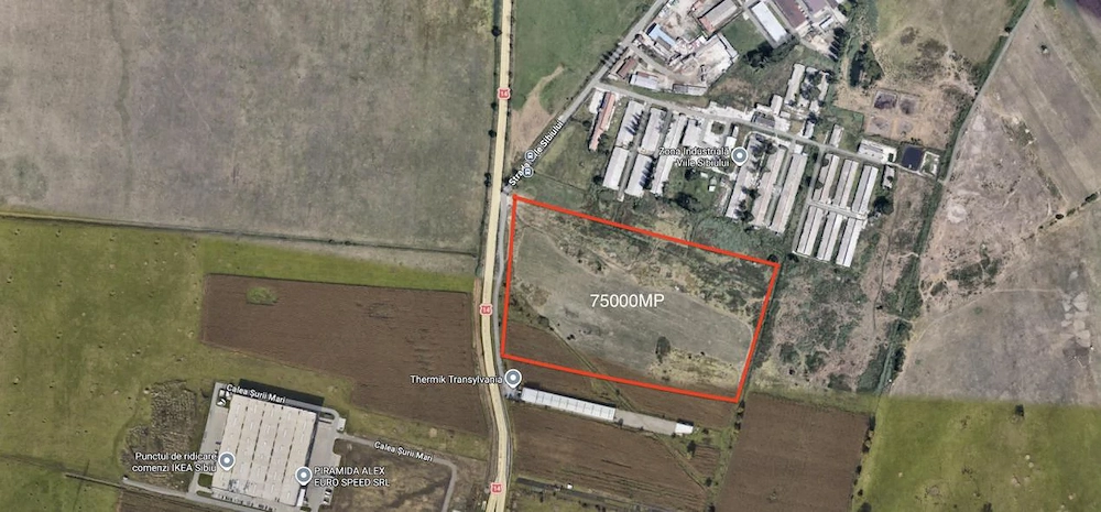 Teren intravilan 75000mp cu PUZ zona Viile Sibiului DN14