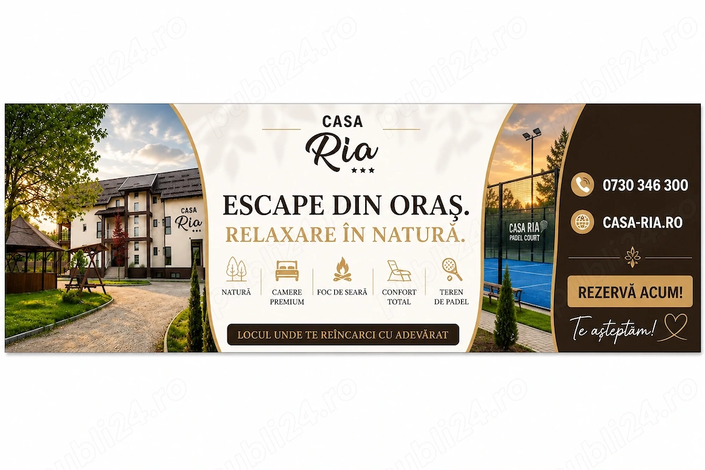 Casa Ria Cazare Premium în Câmpulung Muscel | Piscină | Padel | Natură