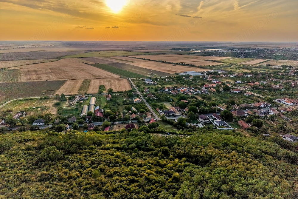 Teren pe deal, 1.150 mp, în Miniș, front 26 m, Drumul Vinului