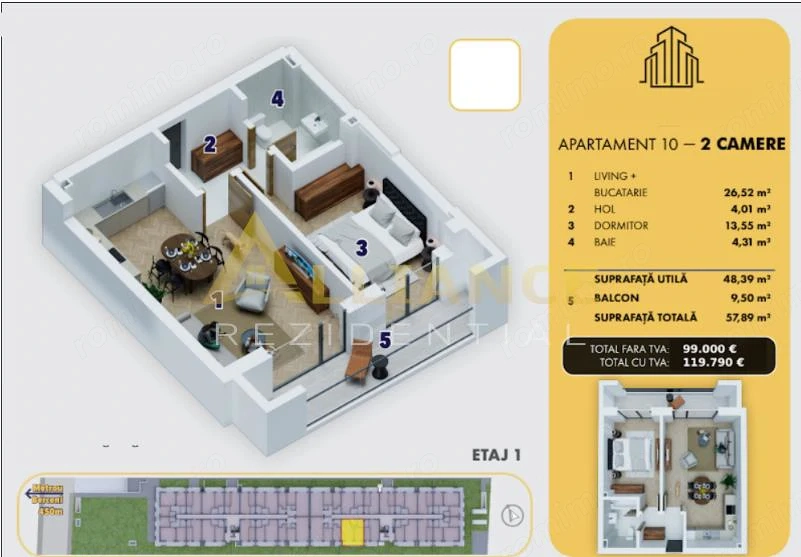 {Metrou Berceni, doar 5 minute} | Apartament 2 camere |