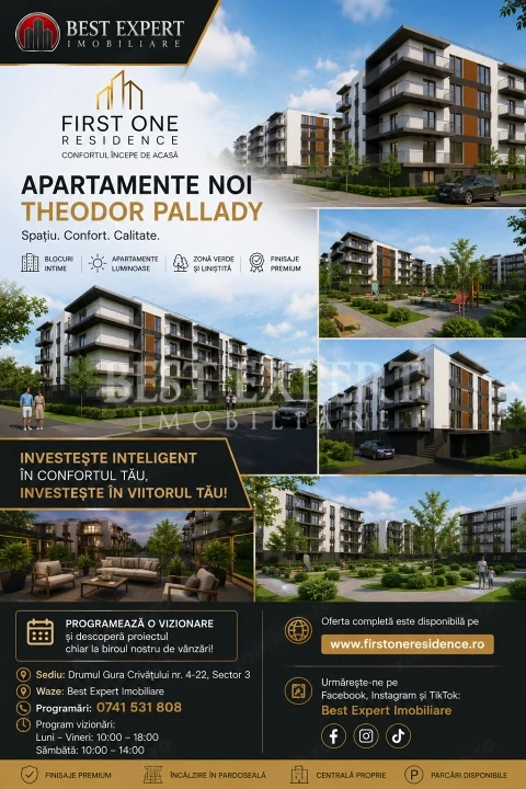 2 Camere Spațios | Compartimentare Excelentă | Direct Dezvoltator