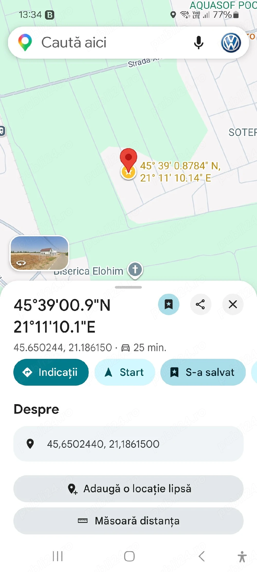 Vand teren casa Sag Timis