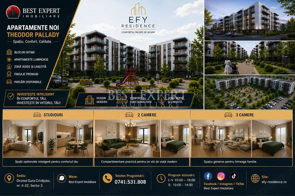 2 Camere Terasa Spatioasa | Bonus Parcare Exterioara la avans 50%