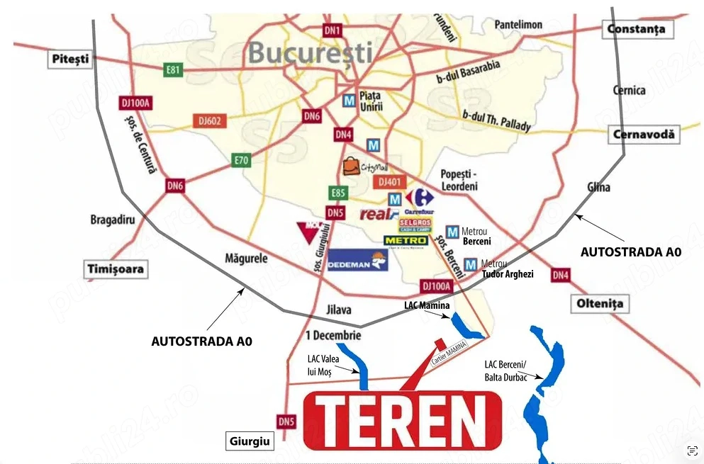 Vand Teren Intravilan 548 mp comuna Berceni Mamina. Direct PROPRIETAR