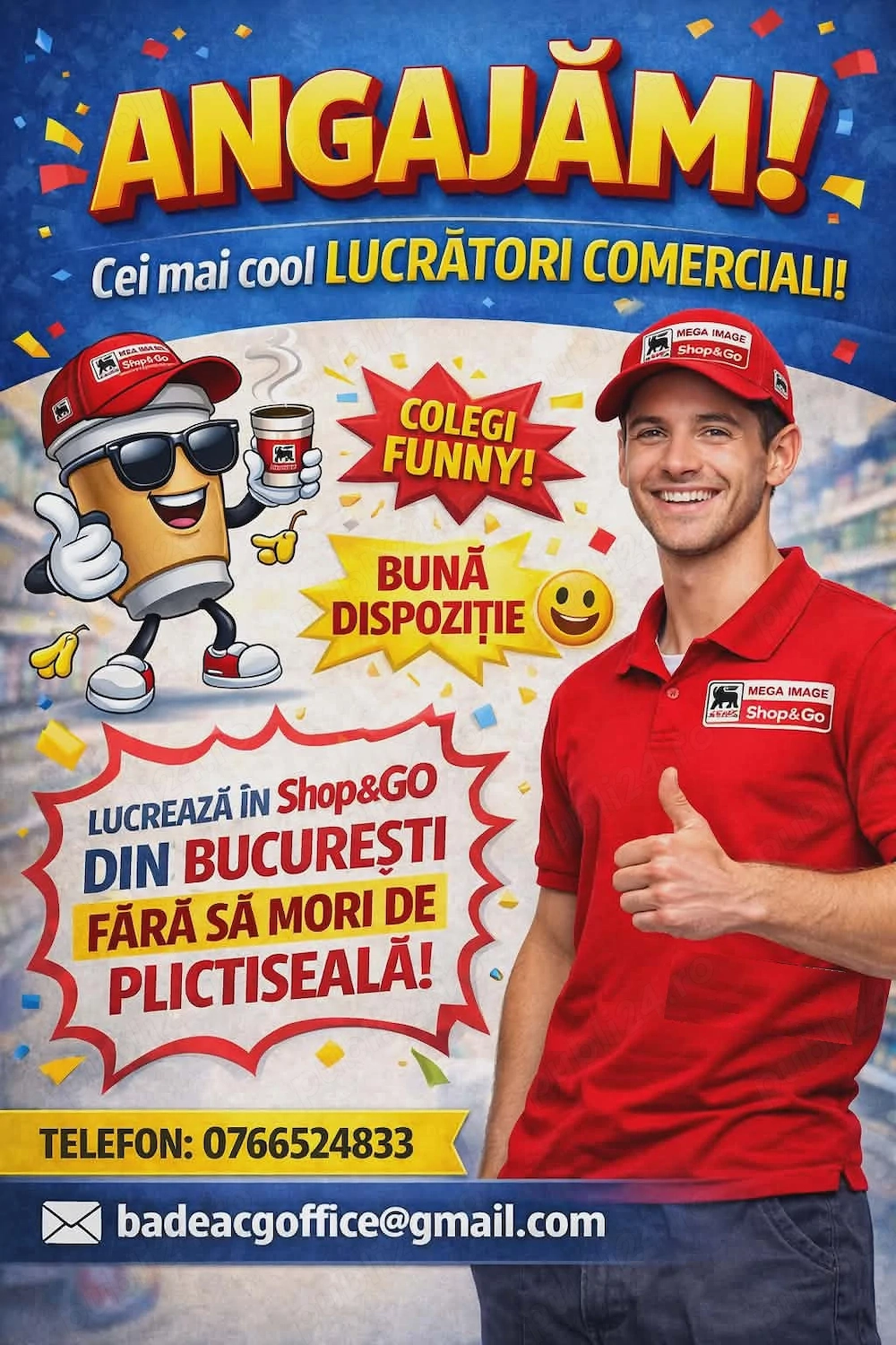 Căutăm coleg(ă)! Hai în echipa Shop&Go   Sector 2, București!