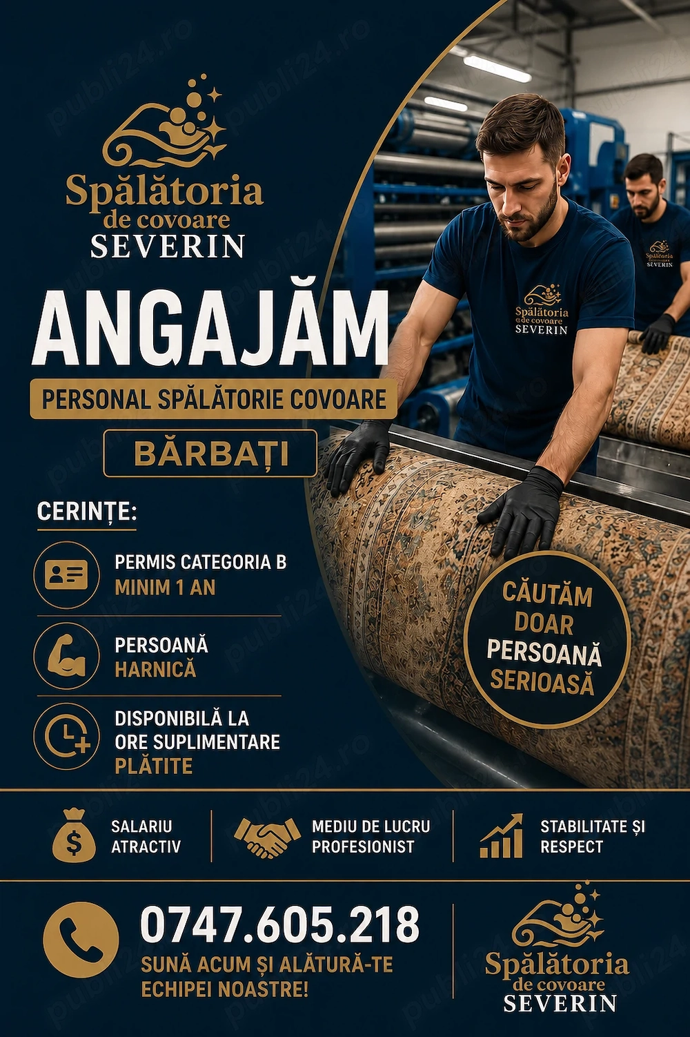 Spălătoria Severin caută coleg