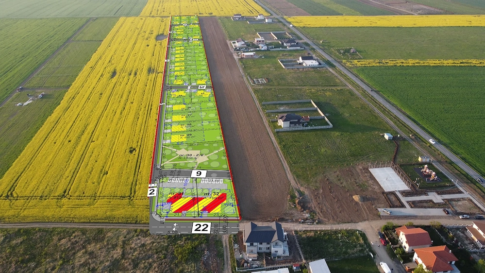 Vă oferim spre vânzare un teren intravilan cu o suprafață de 628 mp, situat în comuna Sânandrei, jud