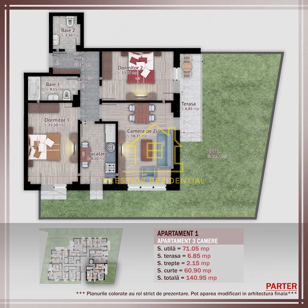 Apartament 3 Camere / 141mp / Titan-Pallady / Curte 61mp / Boutique Residence