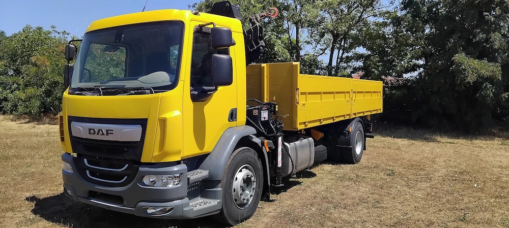 DAF LF 290 FA 19 t basculabil cu macara HIAB 111 cu telecomandă, Euro 6.