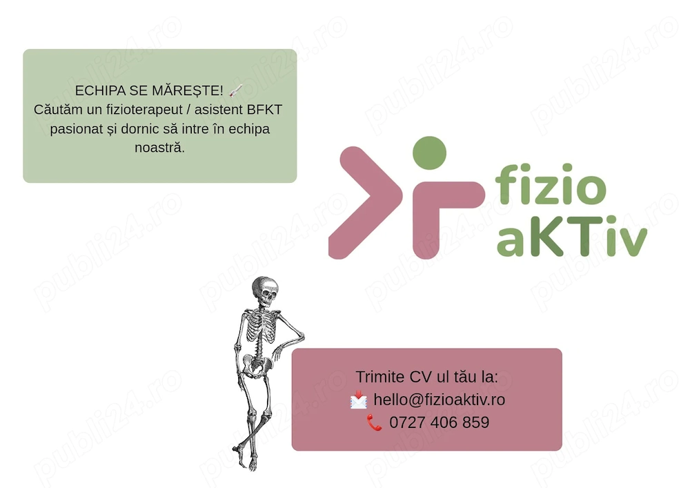 Căutăm fizioterapeut asistent bfkt