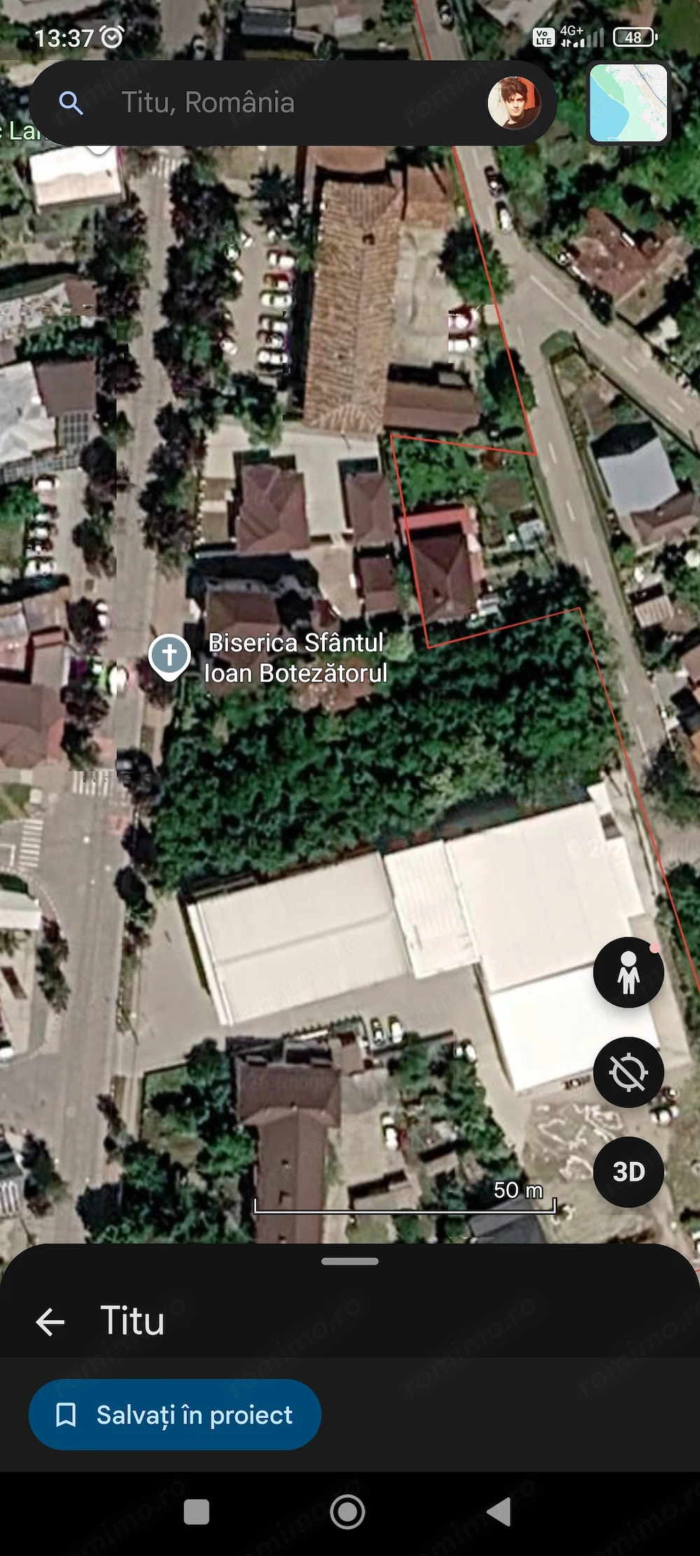 Teren de vanzare in Titu, peste strada de Lidl, 1100m patrati