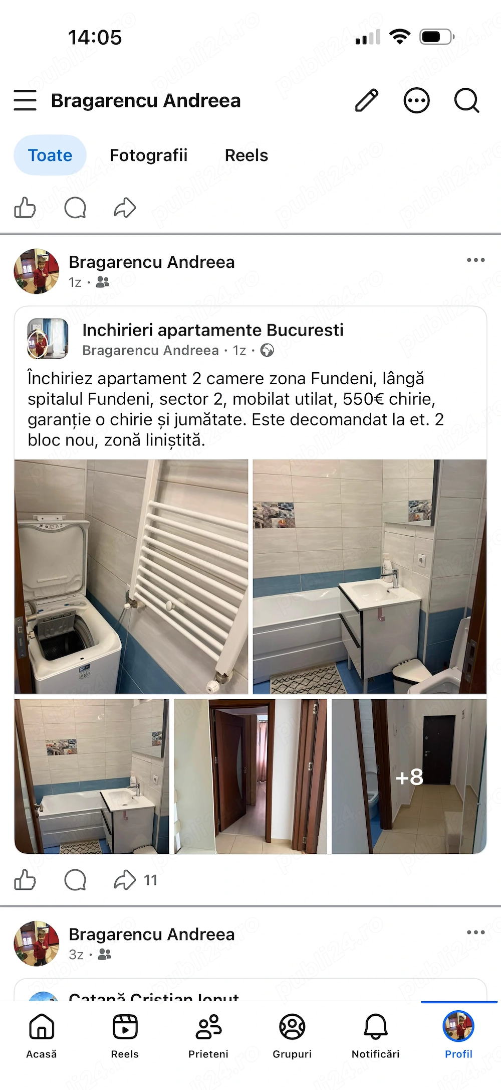 Închiriere ap 2 camere 