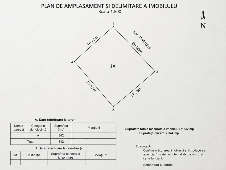 Teren intravilan în Ștefănești, zona Lidl Pasarelă - sup = 342 mp