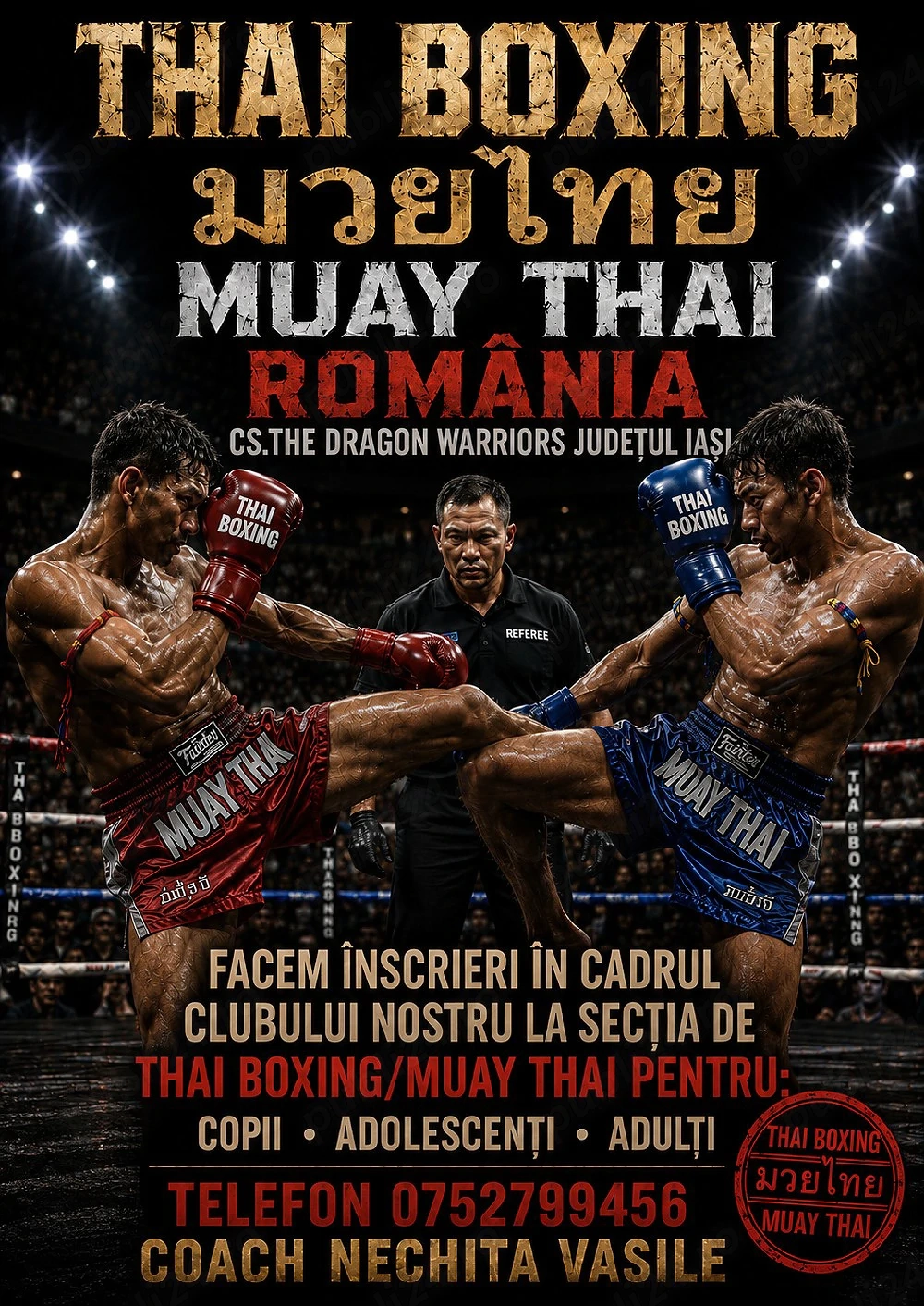 CS.The Dragon Warriors Facem Înscrieri (K-1 Kickboxing, Muay Thai, Box, Military MMA)