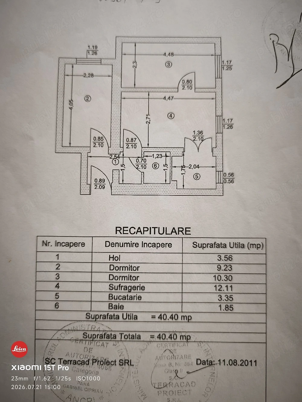 Apartament 3 camere Trivale
