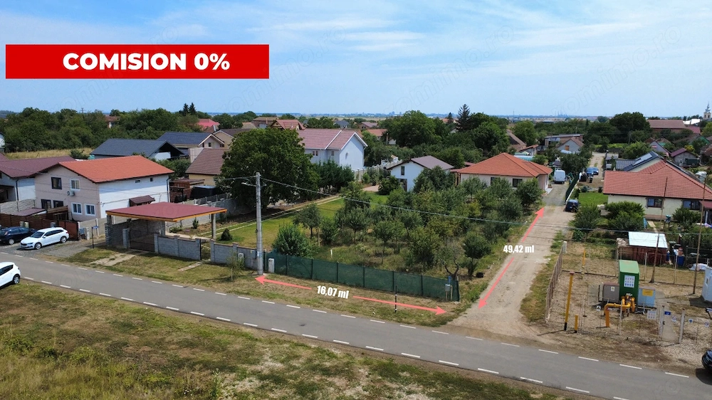 Comision 0 - Teren intravilan 800 mp Sânandrei | CU pentru Duplex P+2E | 2FS=65m