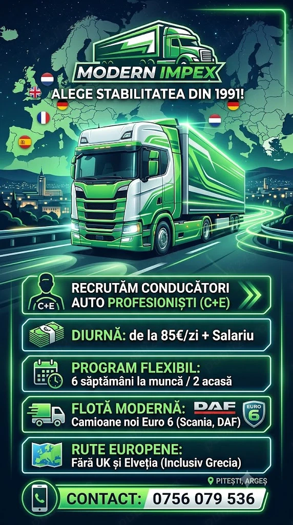 Angajăm Conducător Auto Profesionist C+E - Comunitate | Diurnă 85  zi + Salariu | Program minim 6 2