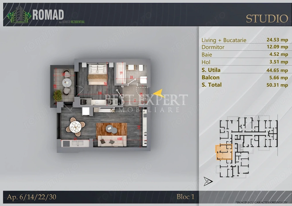 Apartament 2 Camere | Panouri Fotovoltaice | Comision 0%