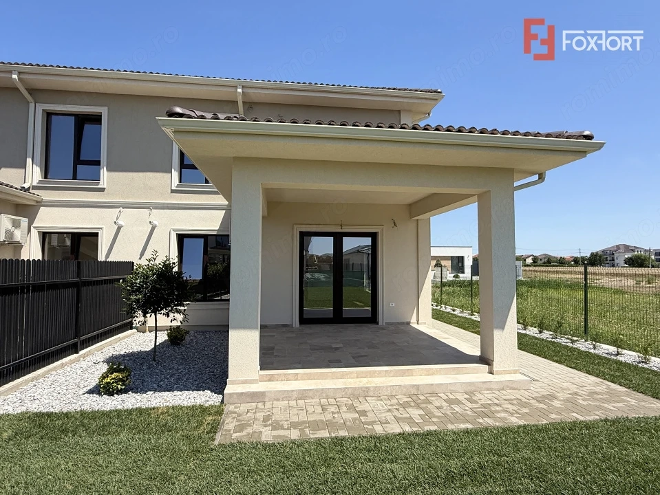 Duplex cu 442 mp teren | Dumbravita | Terase din travertin | Scara lemn masiv