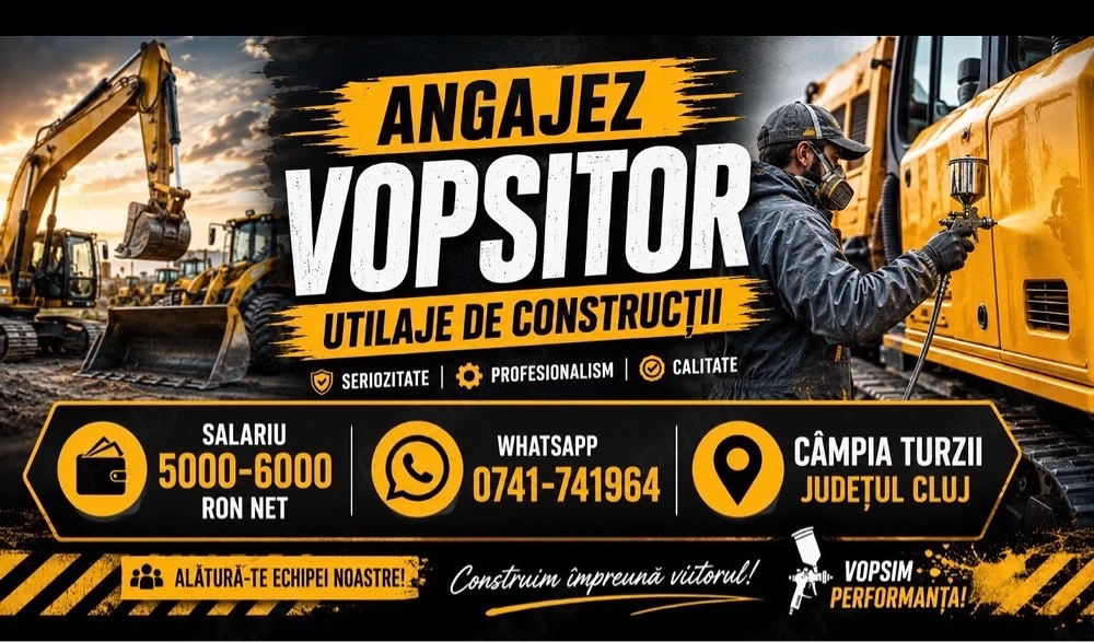 Angajam vopsitor utilaje constructii