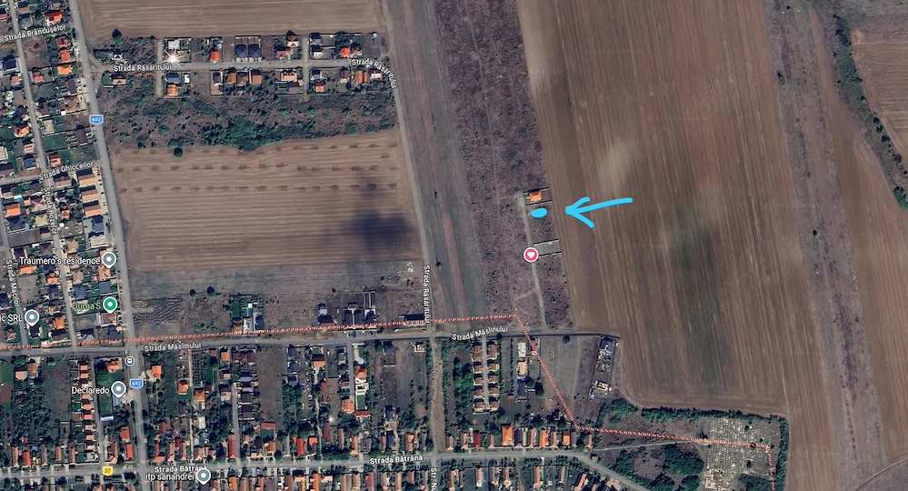 De vânzare teren intravilan 700 mp   Sânandrei (ieșire spre Carani)