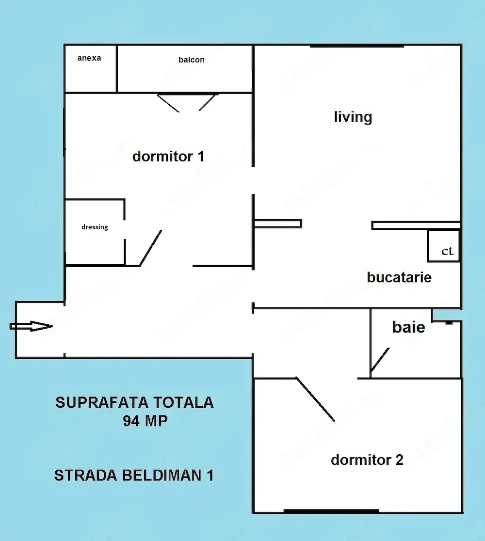 Universitate, Str.Beldiman, 3 camere, 94 mp, mobilat, utilat, liber. 