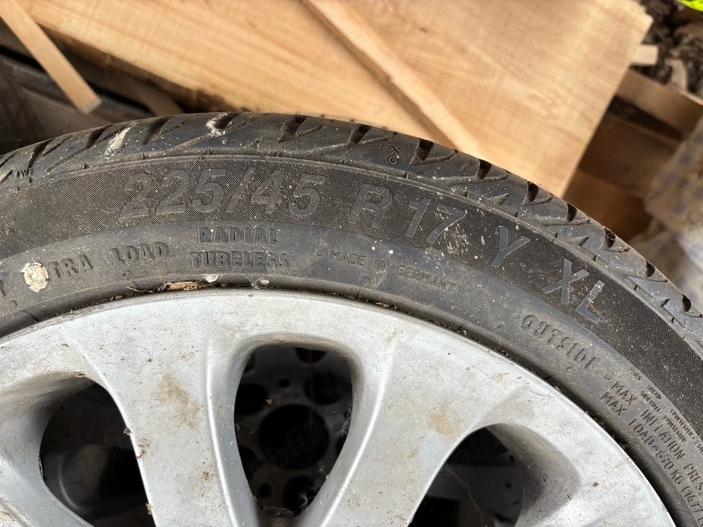 Jante Aliaj BMW 17"+ anvelope 225/45 R17 set 4 buc