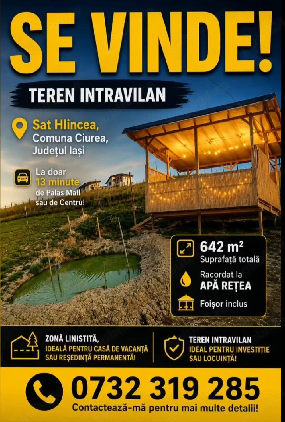 teren intravilan Hlincea Manta rosie 642mp