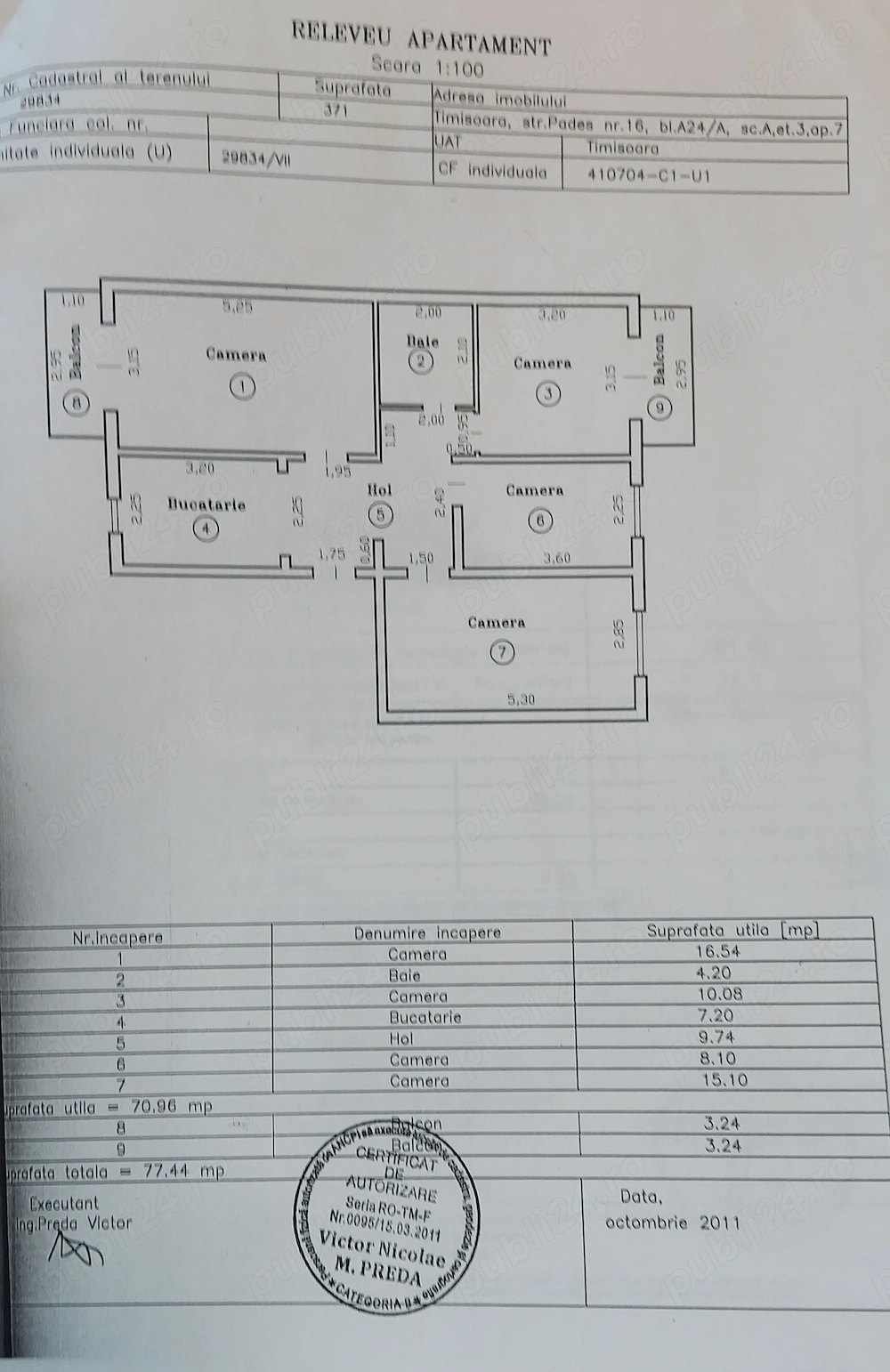 Apartament 4 camere Lipovei Timișoara 