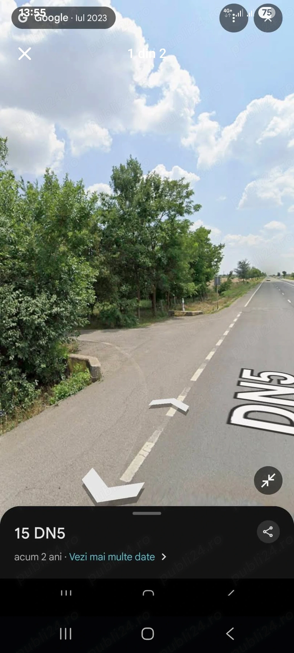 Vând 4000 mp construibil DN5 Giurgiua București Uzunu