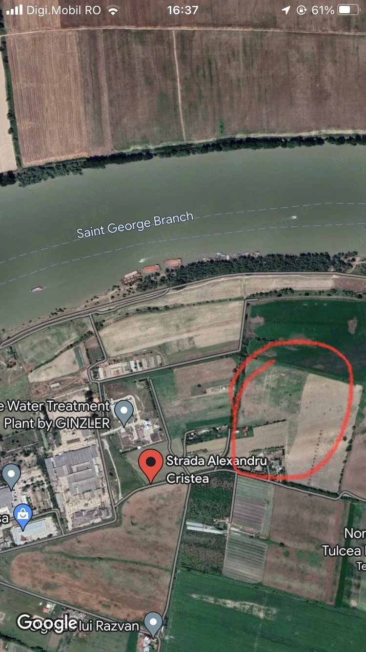 teren 7.7ha, langa Dunare, oras Tulcea