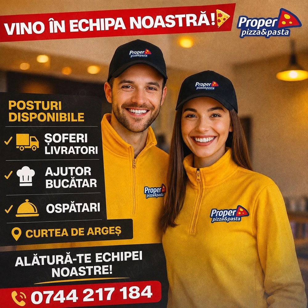 Proper Pizza Curtea de Arges  angajeaza 