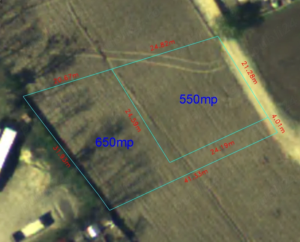 Vand 2 loturi de teren, 550 mp si 650 mp, în Brodoc, str Bârladului, Municipiul Vaslui, 
