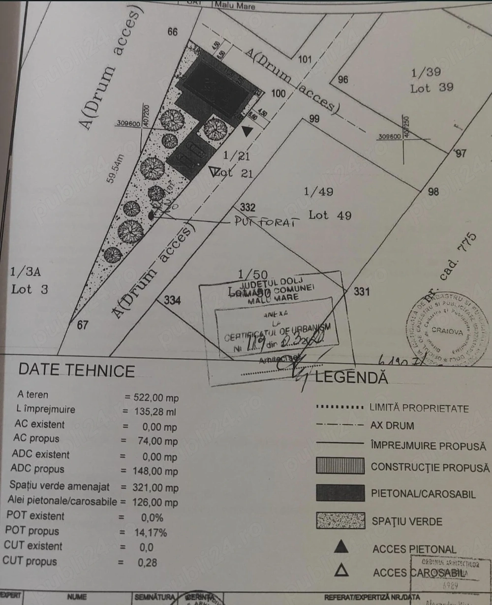 Teren de vanzare Capsunarie Damila langa Craiova Negociabil