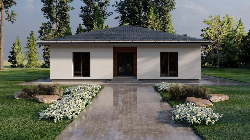 Casă nouă NZEB în Arad – Poltura | 150 mp construiți | Teren 539 mp | Proiect Ak