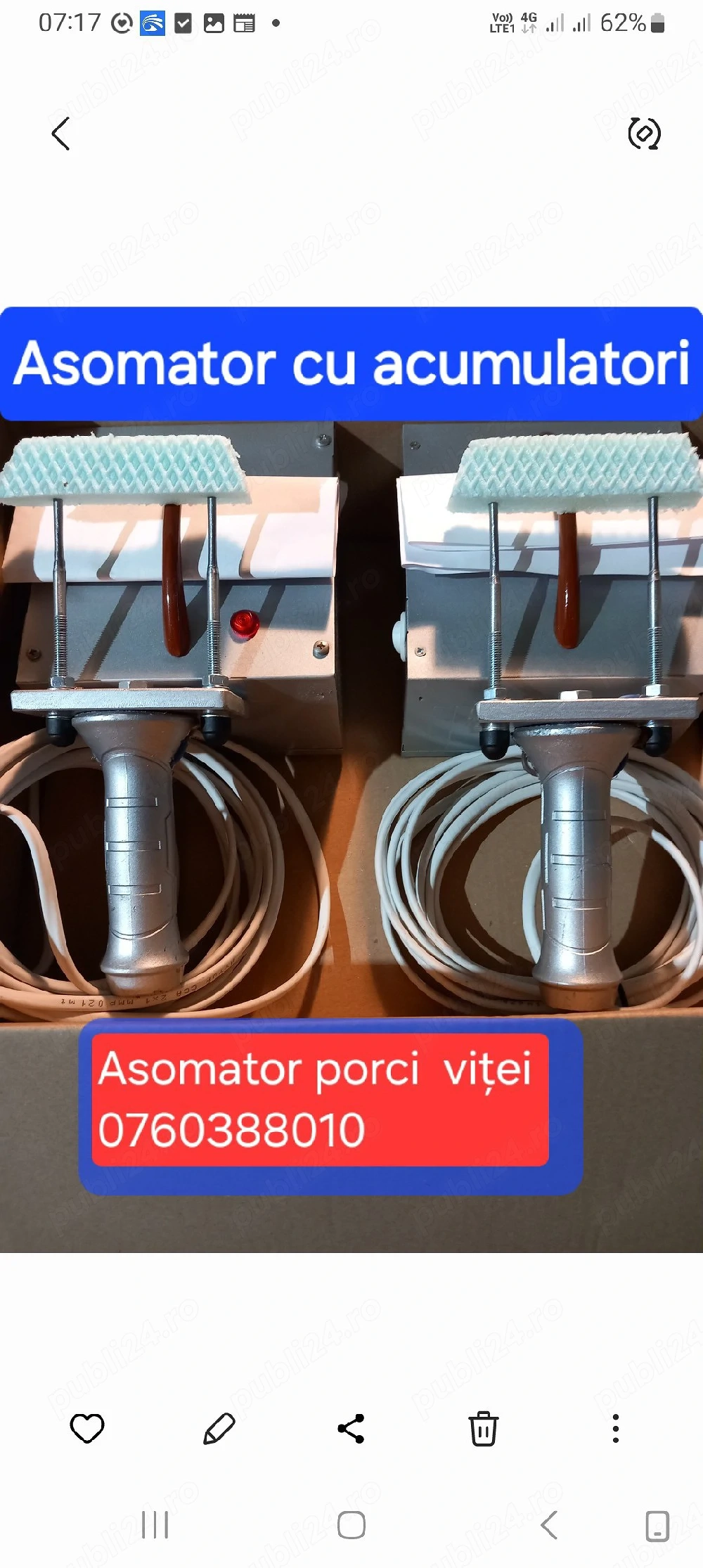 Asomator electric la priza si cu acumulatori