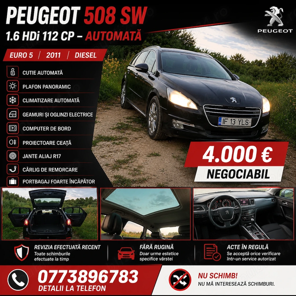 Se vinde Peugeot 508 SW 