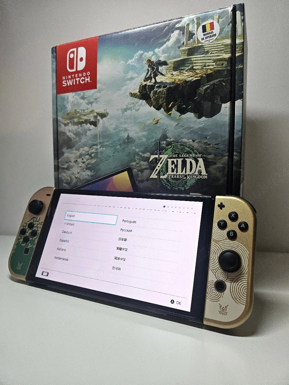 Nintendo Switch OLED - ediție Zelda: Tears of the Kingdom. Full Box