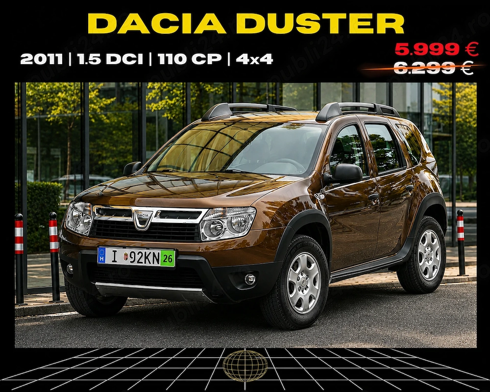DACIA DUSTER 1.5 Diesel 110cp 4x4 Decuplabil la Buton