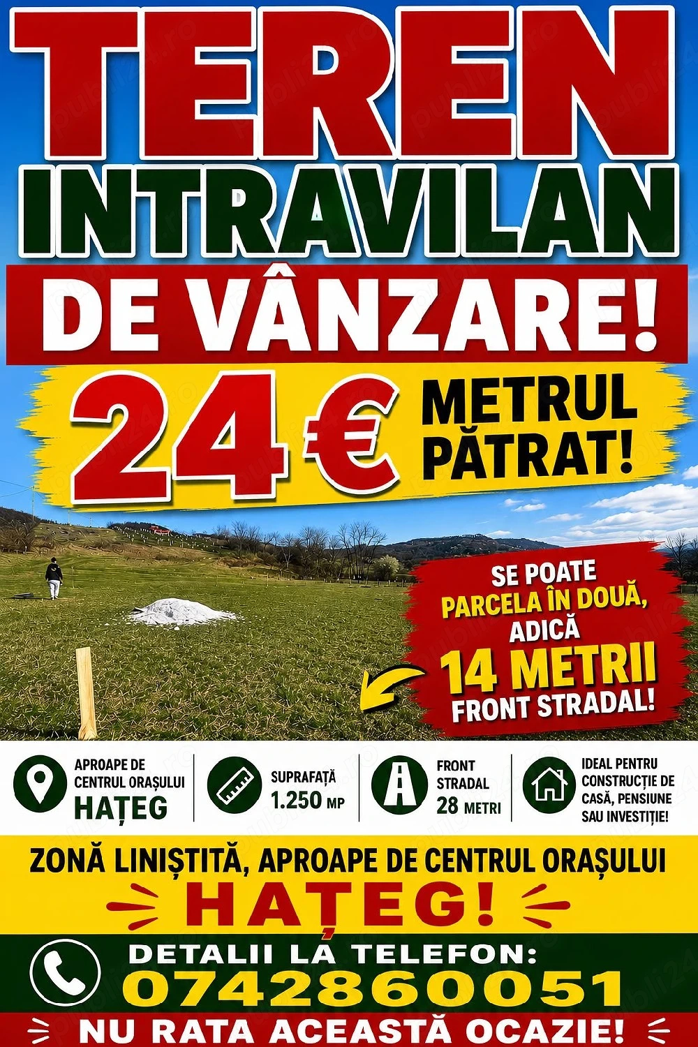 terrn intravilan de vânzare în Hațeg 