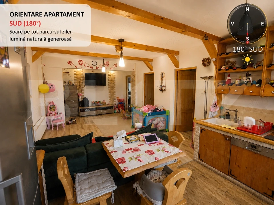 Apartament 3 camere, 56.41 mp, balcon, parcare subterana, Baciu, Petrom