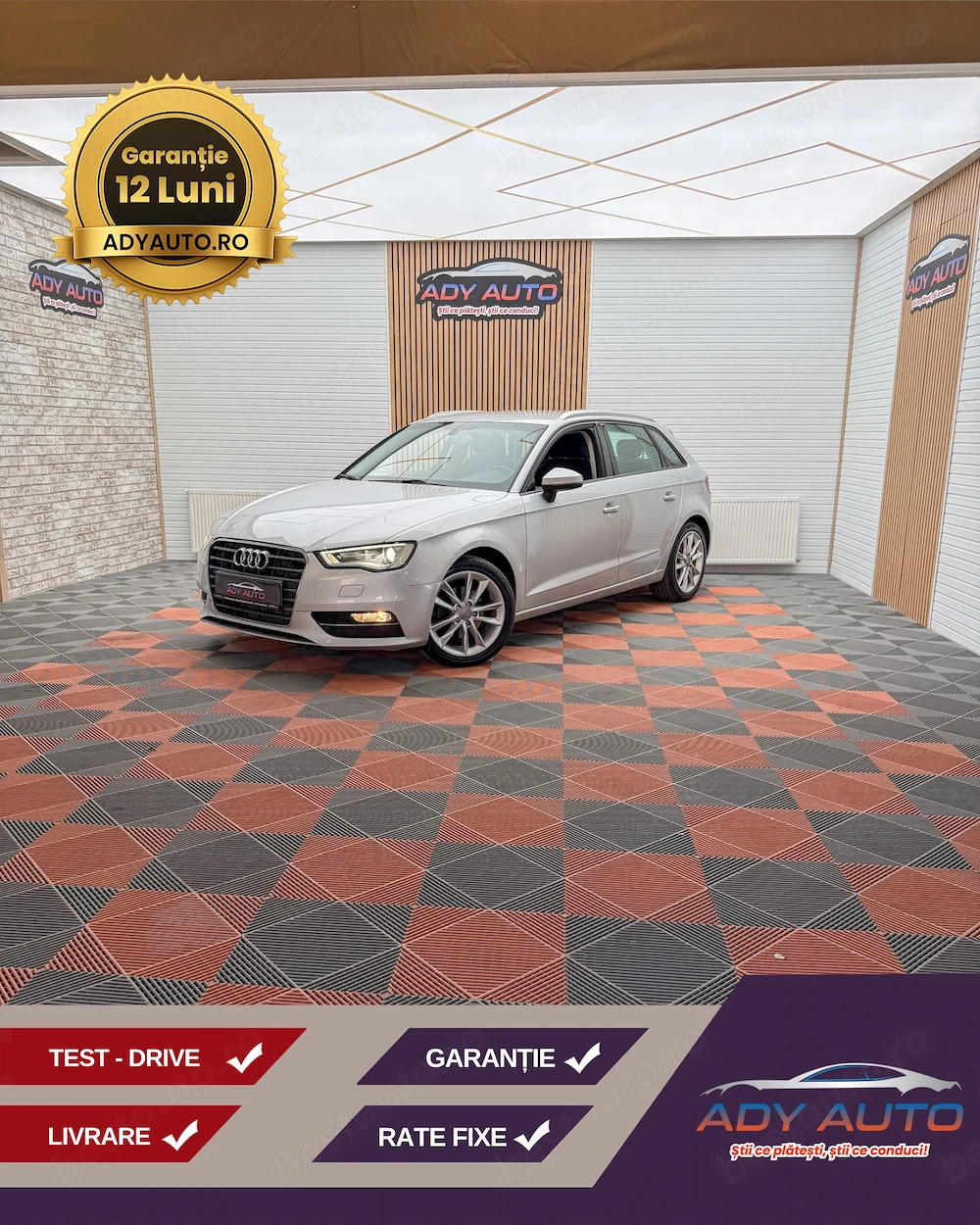 AUDI A3. 2,0 TDI . Navi. Bi-Xenon. Rar+Itp. Garantie 12 luni. Buy-Back. Test-Drive. 