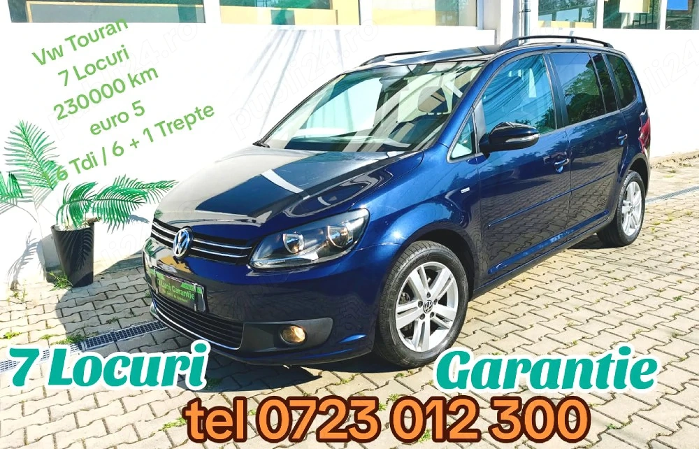 Vw Touran Match 7 Locuri 2013 Euro 5 1.6 Tdi 6 trepte Unic proprietar Functioneaza si arata excelent