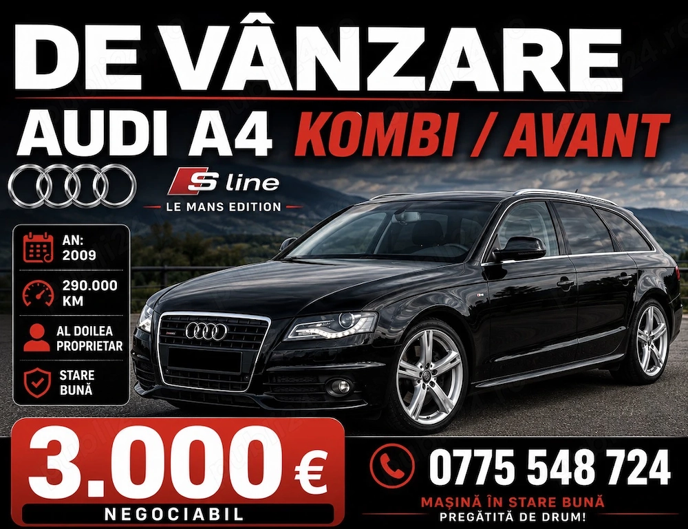 VAND AUDI A4 B8 Primul proprietar inmatriculat Ro