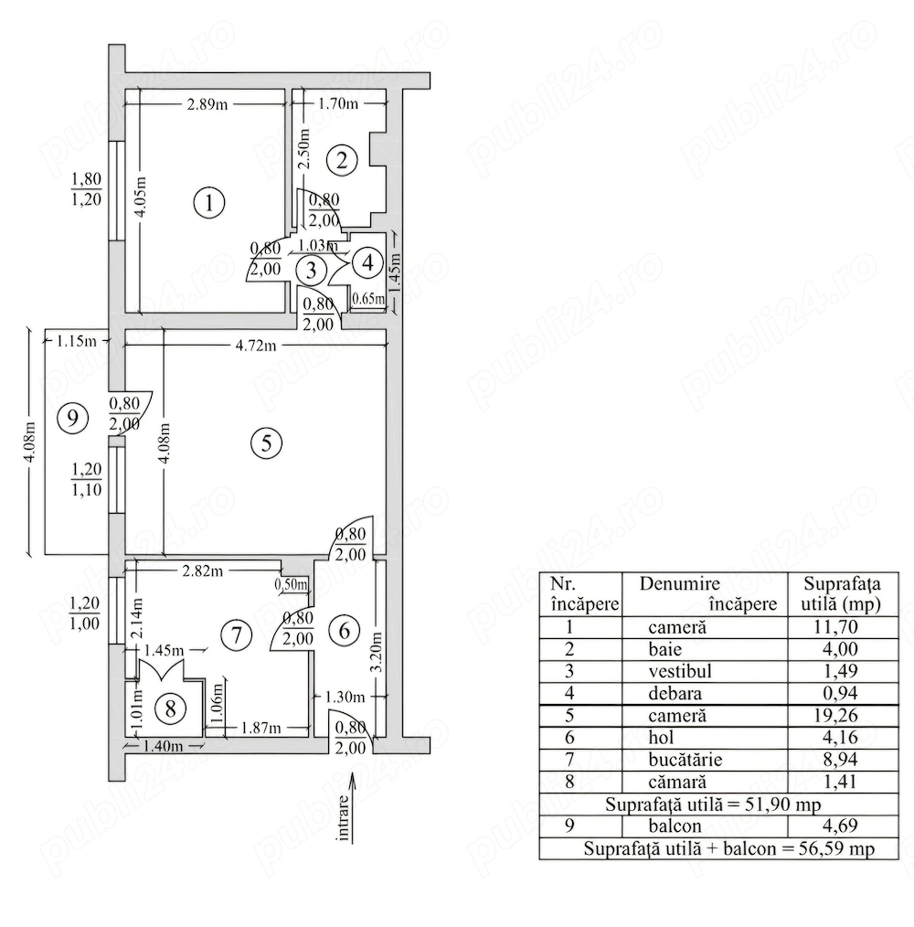 Vand apartament 2 camere Ploiesti 9 mai direct proprietar