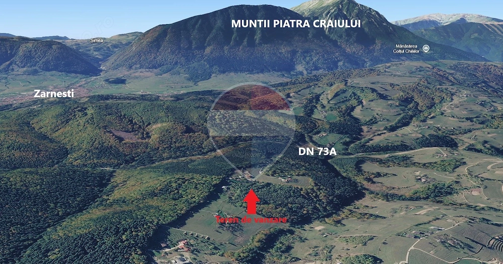 Teren extravilan Poiana Marului 1092mp, inconjurat de padure
