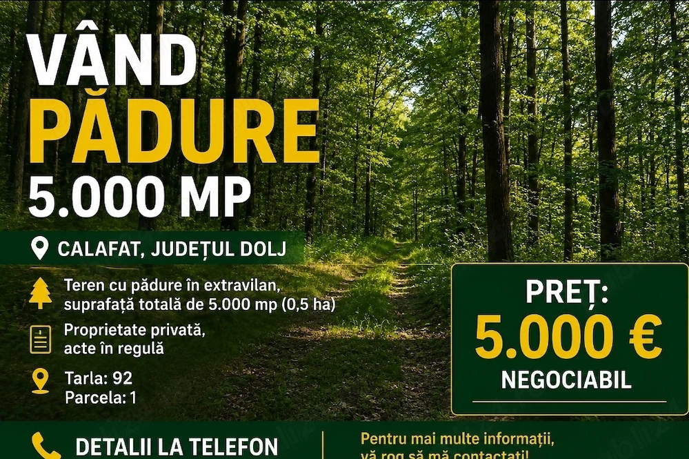 Vand padure 5000 mp Calafat