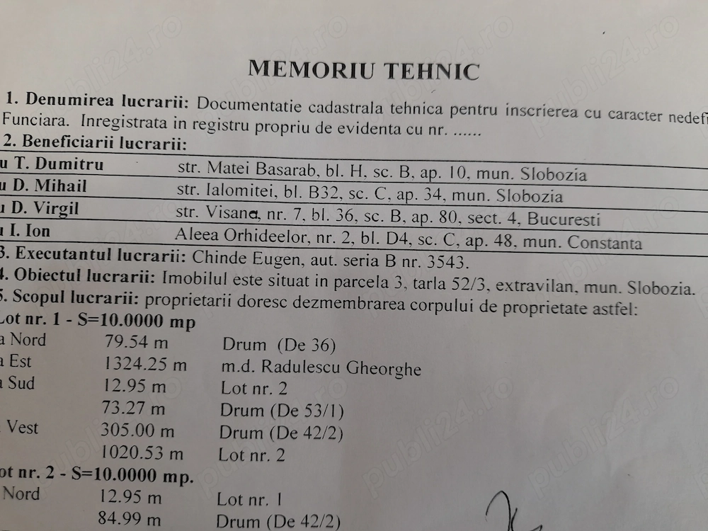 Vânzare teren agricol