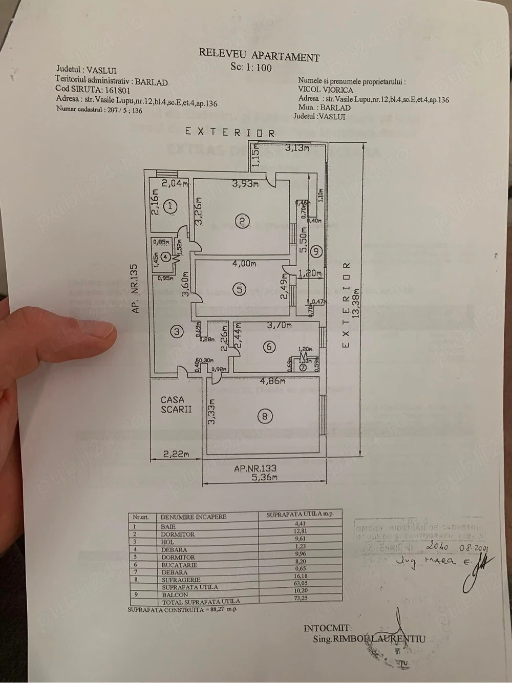 Vând apartament in Bârlad