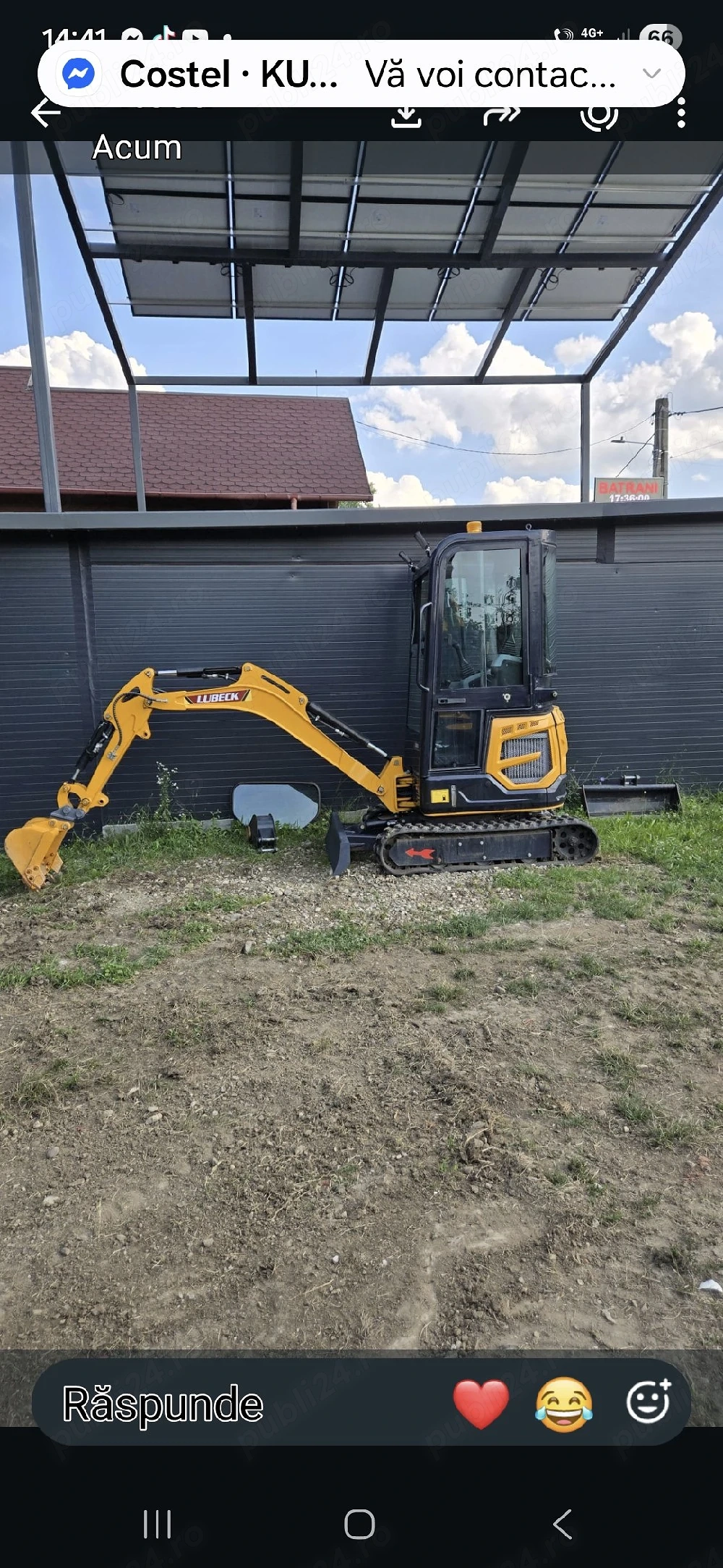 vând mini excavator lubeck ca nou motor în trei cilindri trei cupe accept probe la fața locului .